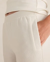 Ann Taylor Haven Well Within Brushed Terry Wide Leg Pants Full Moon Grey Women's