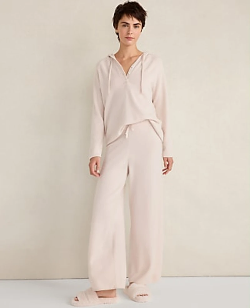 Ann Taylor Haven Well Within Featherweight Cashmere Wide Leg Pants Pearl Women's