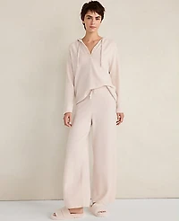 Ann Taylor Haven Well Within Featherweight Cashmere Wide Leg Pants Pearl Women's