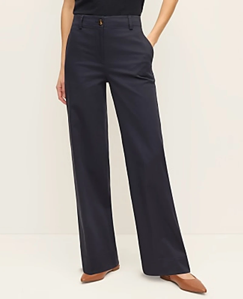 Ann Taylor The Petite Modern Wide-Leg Pant Night Sky Women's