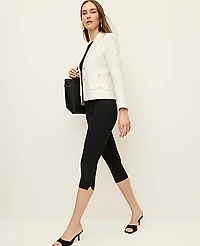 Ann Taylor The Petite Pocket Blazer in Linen Blend Size 6 Winter White Women's