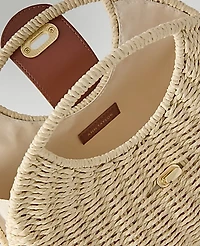 Ann Taylor Weekend Rattan Crossbody Bag Natural Women's