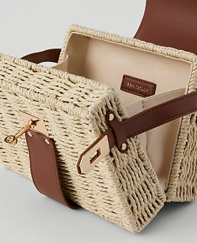 Ann Taylor Rattan Crossbody Smoked Paprika Women's