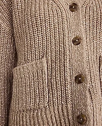 Ann Taylor Haven Well Within Lurex Blend Shaker Stitch Cardigan Dark Navy Women's