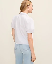 Ann Taylor Weekend Lace Trim Blouse Women's