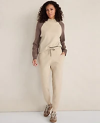 Ann Taylor Haven Well Within Viscose Blend Jogger Marl Brown Heather Women's