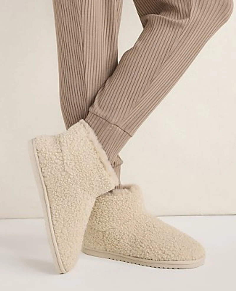 Ann Taylor Haven Well Within Sherpa Bootie Light Ash Melange Women's