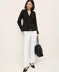 Ann Taylor Split Hem Jacket Size 6 Black Women's