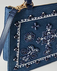 Ann Taylor Beaded Crossbody Bag Night Sky Women's