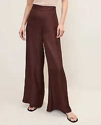Ann Taylor The Petite Statement Palazzo Pant Rich Walnut Women's