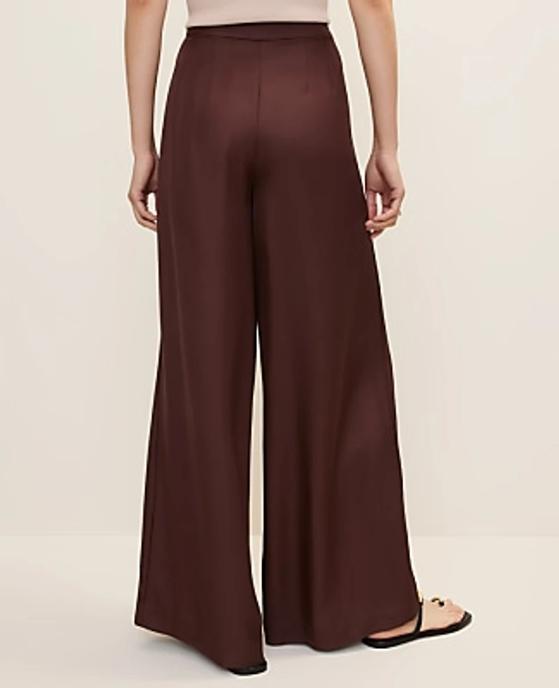 Ann Taylor The Petite Statement Palazzo Pant Rich Walnut Women's