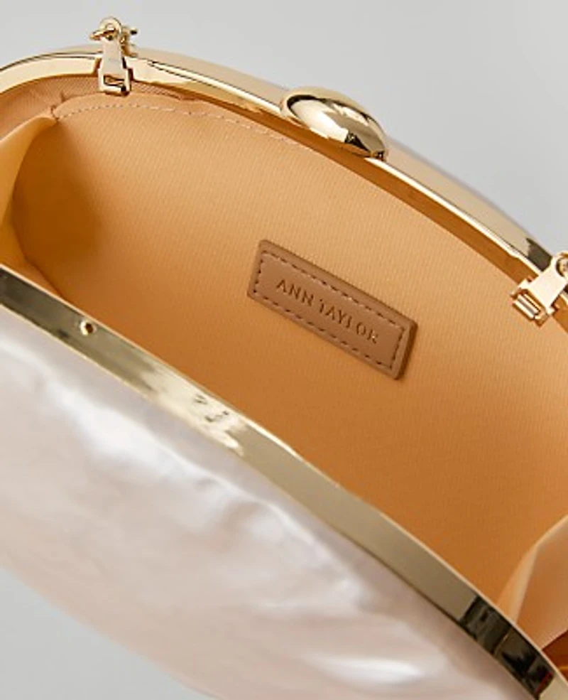 Ann Taylor Pearlized Crossbody Bag Ivory Women's