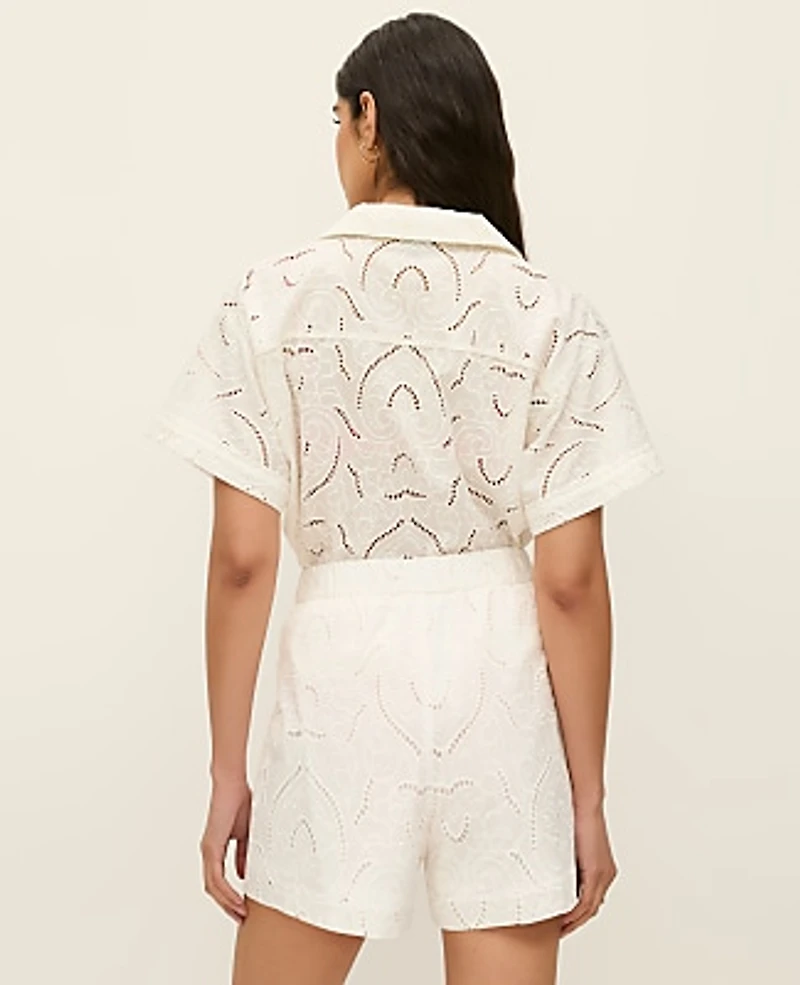 Ann Taylor The Relaxed Short Winter White Women's