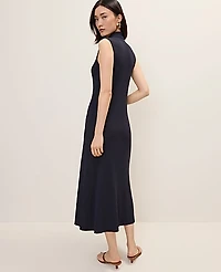 Ann Taylor Collared Midi Sweater Dress Women's