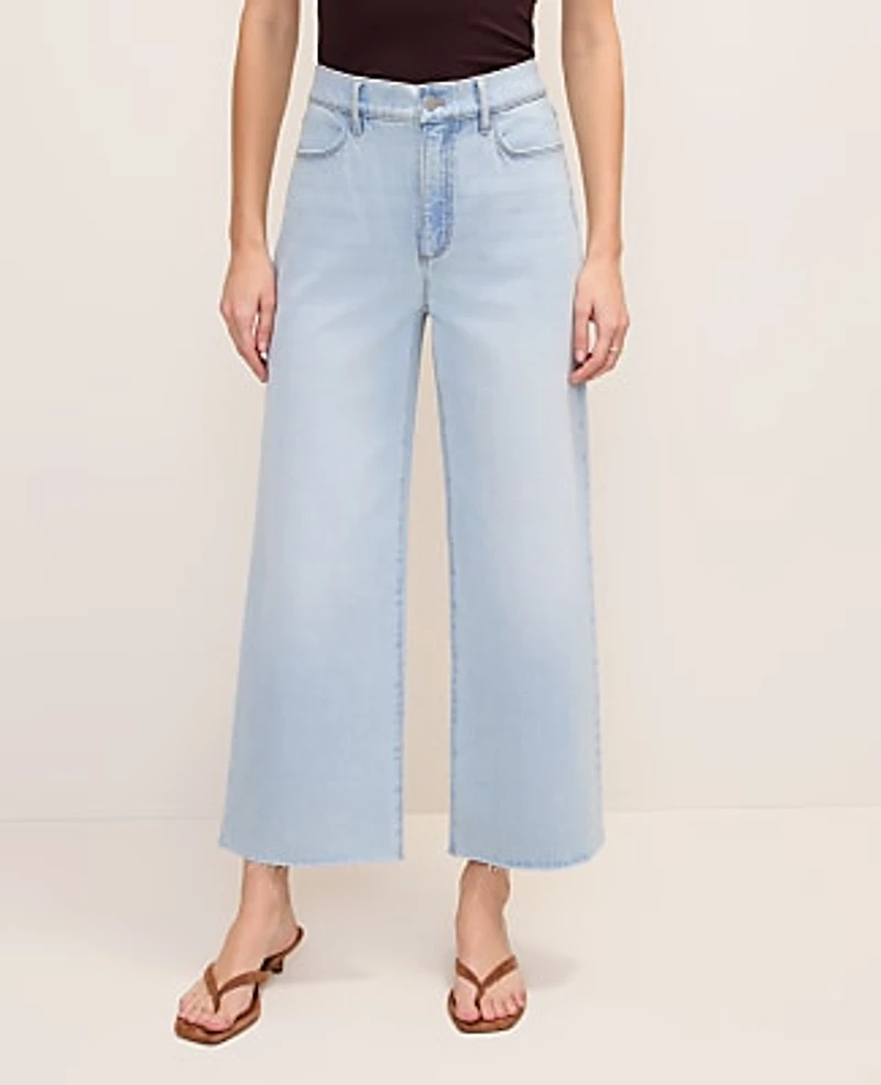 Ann Taylor The Wide-Leg Crop Jean Lunar Wash Women's