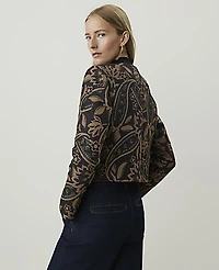 Ann Taylor The Paisley Patch Pocket Jacket Safari Foliage Women's
