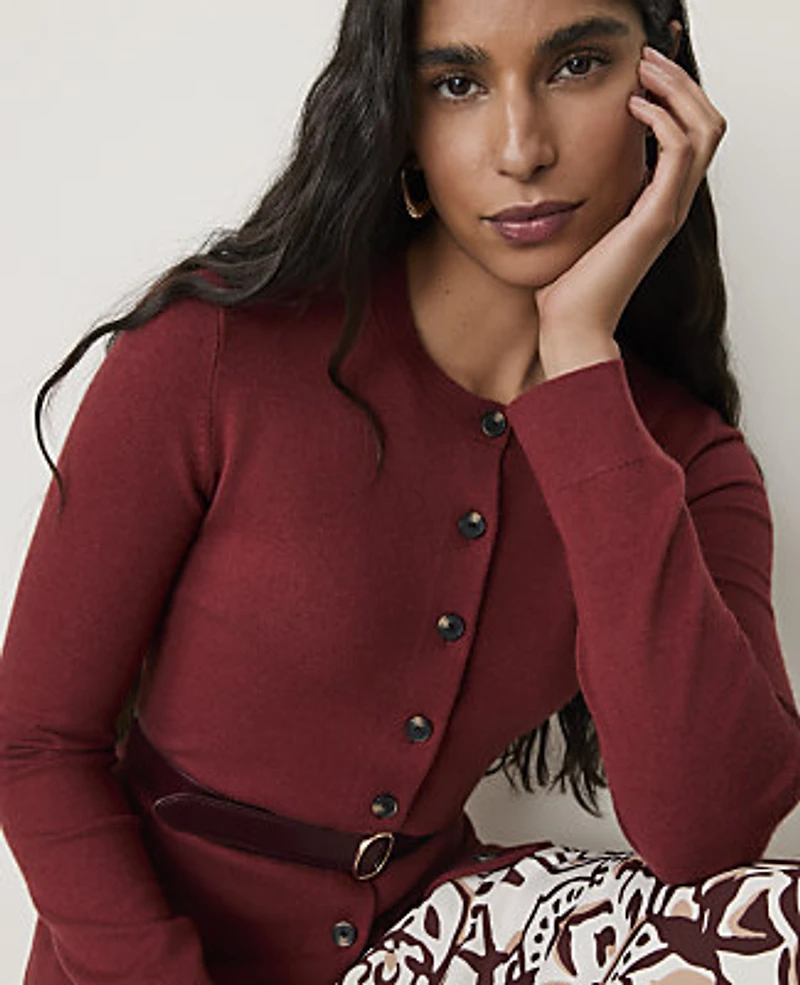 Ann Taylor Longline Cardigan Women's