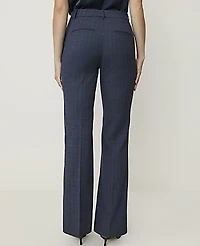 Ann Taylor The Plaid High Rise Trouser Blue Combo Fancy Check Women's