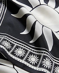 Ann Taylor Sun Print Silk Scarf Black Women's