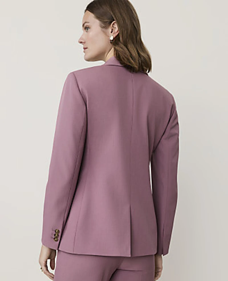 Ann Taylor The Greenwich Blazer Bi-Stretch Stormy Mauve Women's