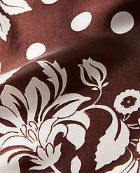 Ann Taylor Polka Dot Silk Scarf Rich Walnut Women's