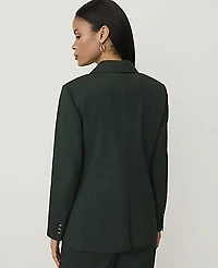 Ann Taylor The Petite Tailored Blazer Seasonless Stretch Dark Forest Green Women's