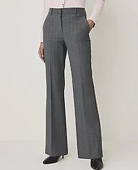 Ann Taylor The Pinstripe High Rise Trouser Bi-Stretch Dark Neutral Women's