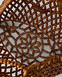 Ann Taylor Weekend Beaded Tote Brown Toffee Women's