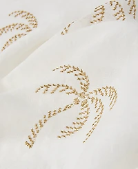 Ann Taylor Palm Tree Scarf Winter White Women's