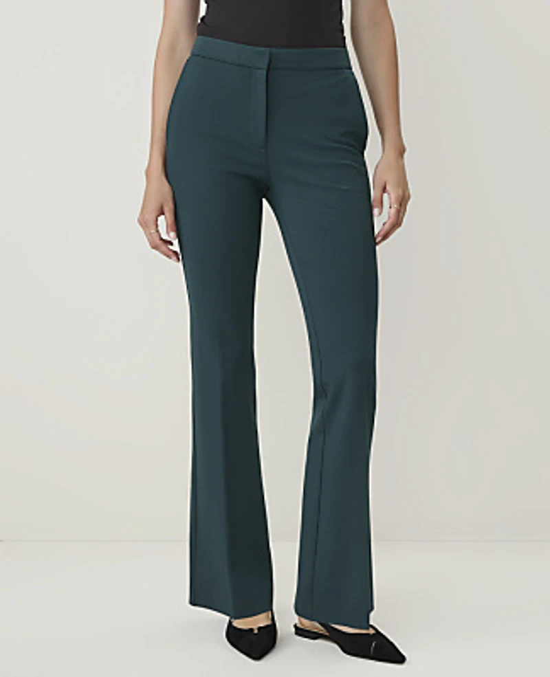 Ann Taylor The Skinny Flare Pant in Ponte Size 8 Ponderosa Pine Women's