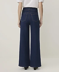 Ann Taylor Petite Weekend Denim Trouser Authentic Dark Wash Women's