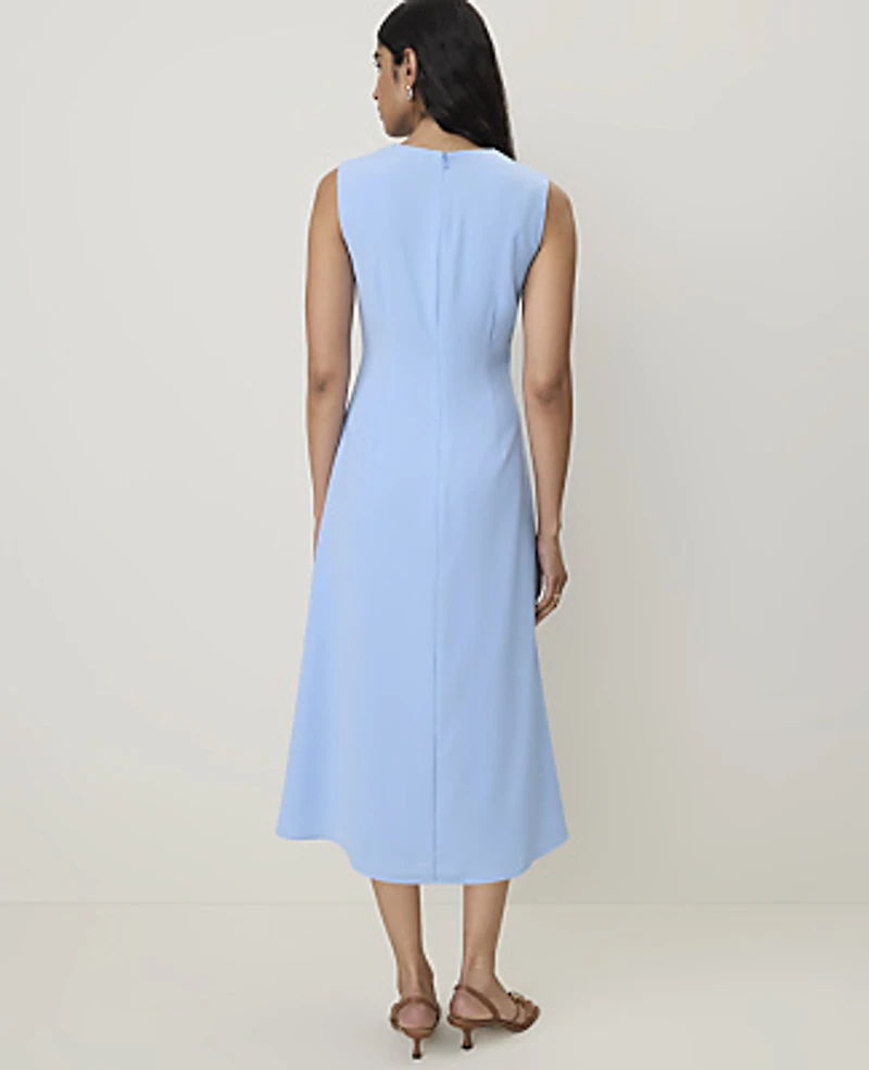 Ann Taylor Petite Crew Neck Twist Sheath Dress Women's