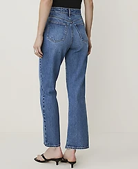 Ann Taylor The Straight Jean Classic Mid Wash Women's