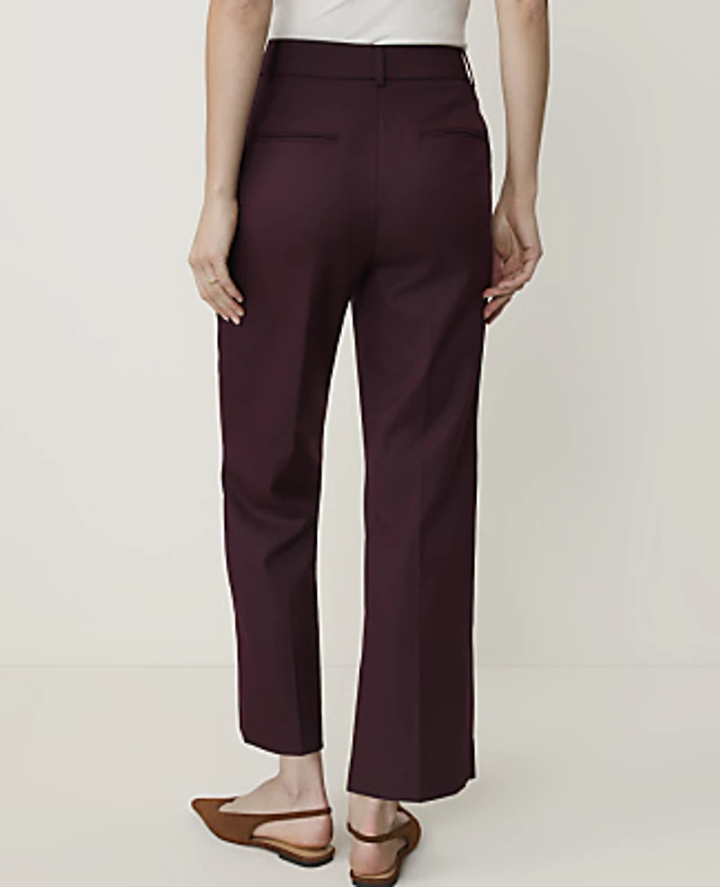 Ann Taylor The Flare Ankle Pant — Curvy Fit Classic Burgundy Women's