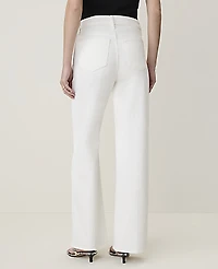 Ann Taylor Weekend Wide-Leg Jean Ivory Women's