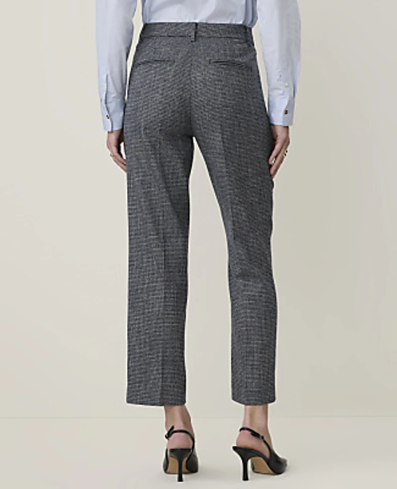 Ann Taylor The Petite Eva Ankle Pant Plaid Dark Monochrome Women's