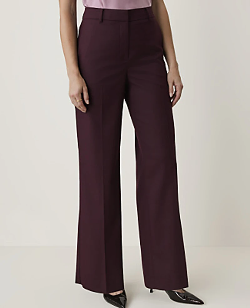 Ann Taylor The Wide-Leg Pant Classic Burgundy Women's
