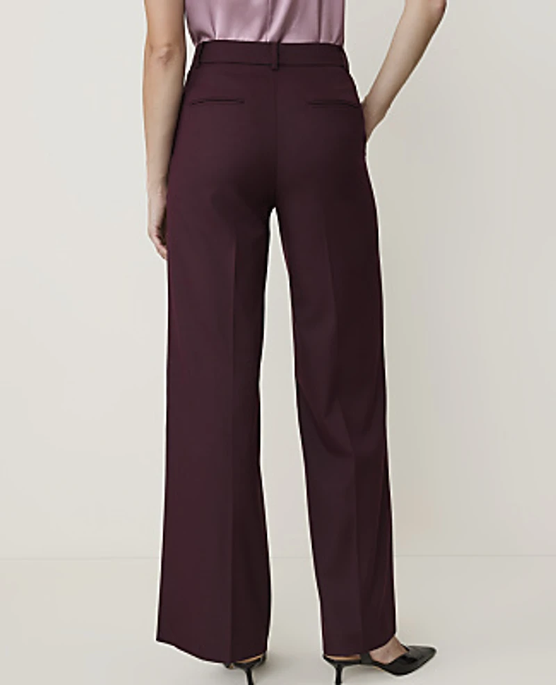 Ann Taylor The Wide-Leg Pant Classic Burgundy Women's