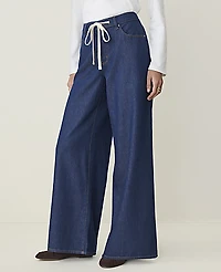 Ann Taylor Weekend Palazzo Jean Classic Rinse Wash Women's