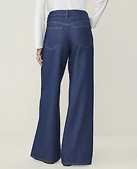 Ann Taylor Weekend Palazzo Jean Classic Rinse Wash Women's