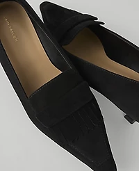 Ann Taylor Suede Tapered Heel Kiltie Pump Women's