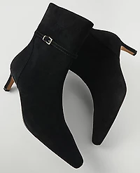 Ann Taylor Suede Skinny Heel Tall Boot Black Women's