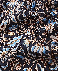 Ann Taylor Weekend Floral Silk Scarf Night Sky Women's