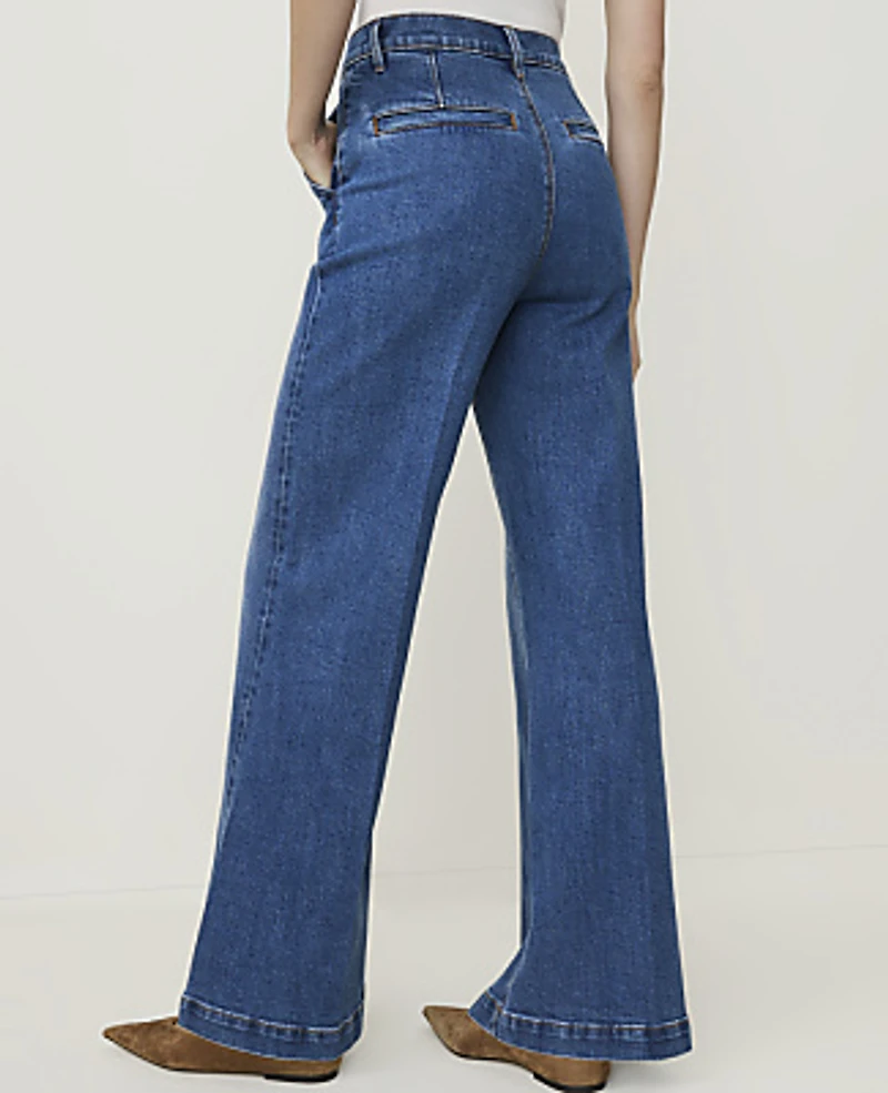 Ann Taylor The Denim Trouser Luxe Medium Wash Women's