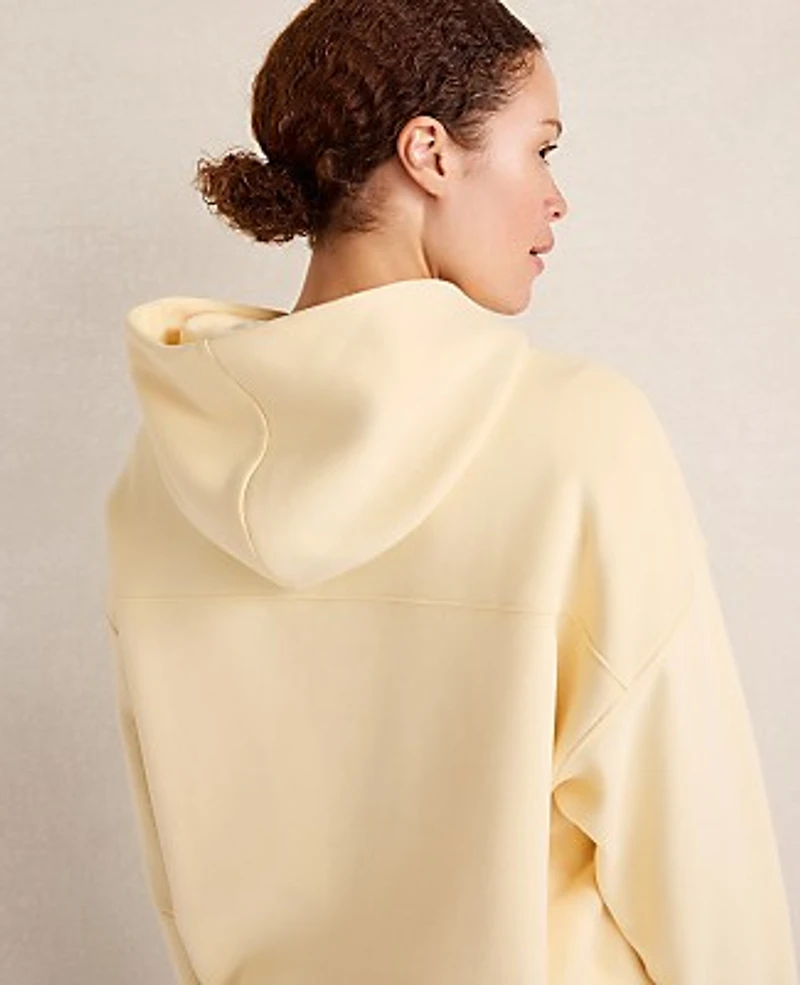Ann Taylor Haven Well Within Cloud Fleece Hoodie Soft Beige Women's