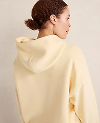 Ann Taylor Haven Well Within Cloud Fleece Hoodie Soft Beige Women's