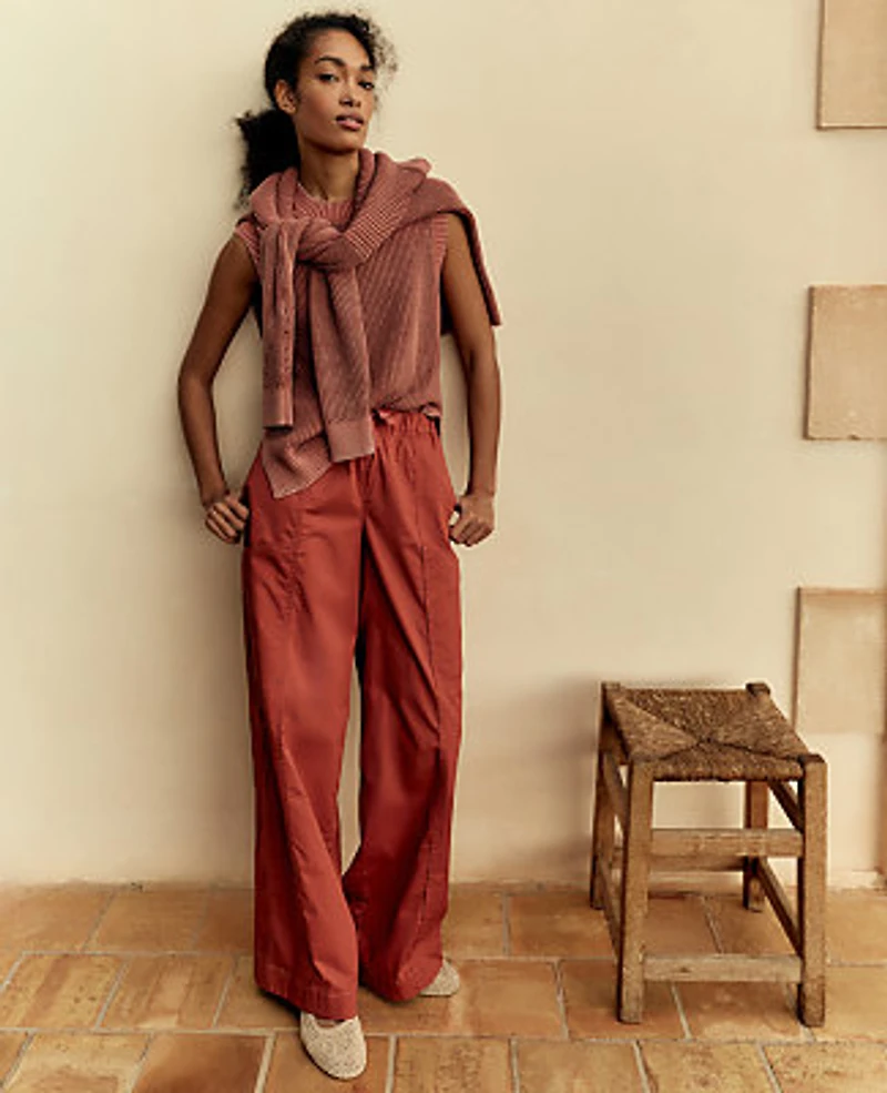 Ann Taylor Haven Well Within Organic Cotton Twill Carpenter Pants Women's