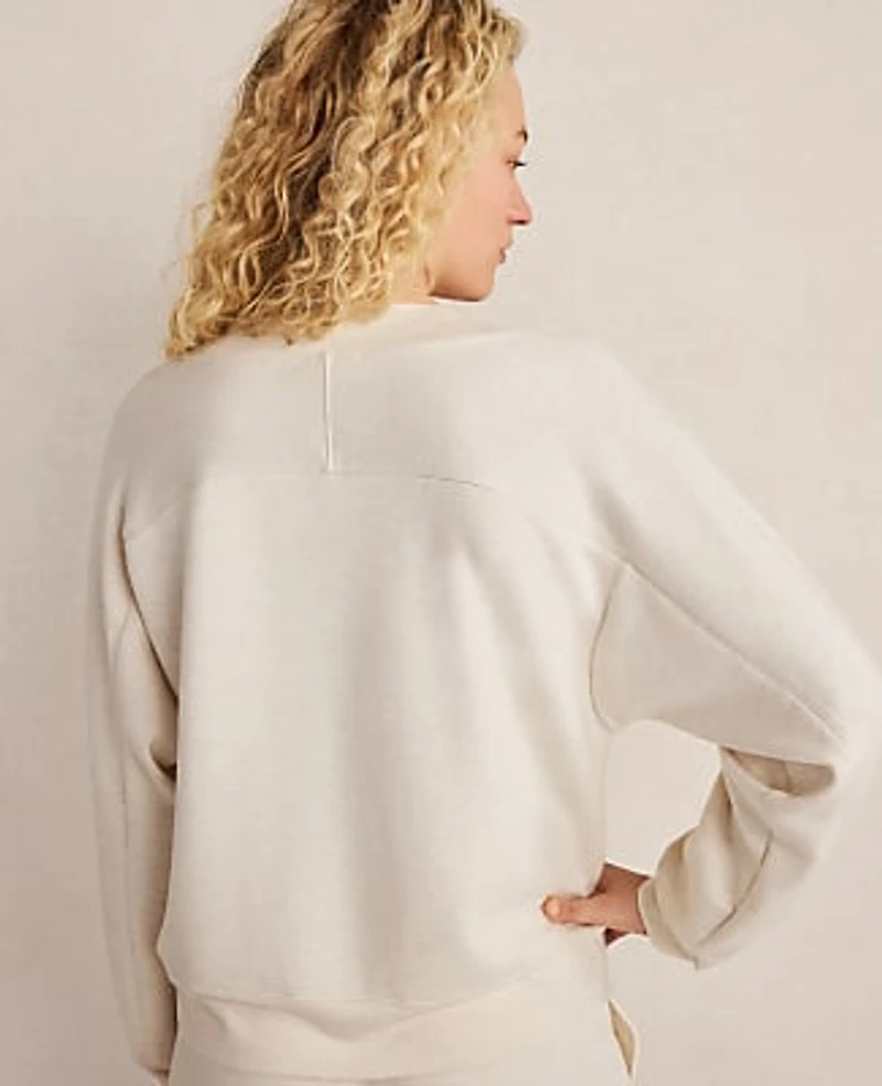 Ann Taylor Haven Well Within Soft Knit V-Neck Top Sandstone Women's