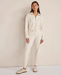 Ann Taylor Haven Well Within Botanical-Dyed Organic Cotton Interlock Joggers Sandstone Women's