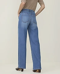 Ann Taylor Weekend Wide-Leg Jean Luxe Medium Wash Women's